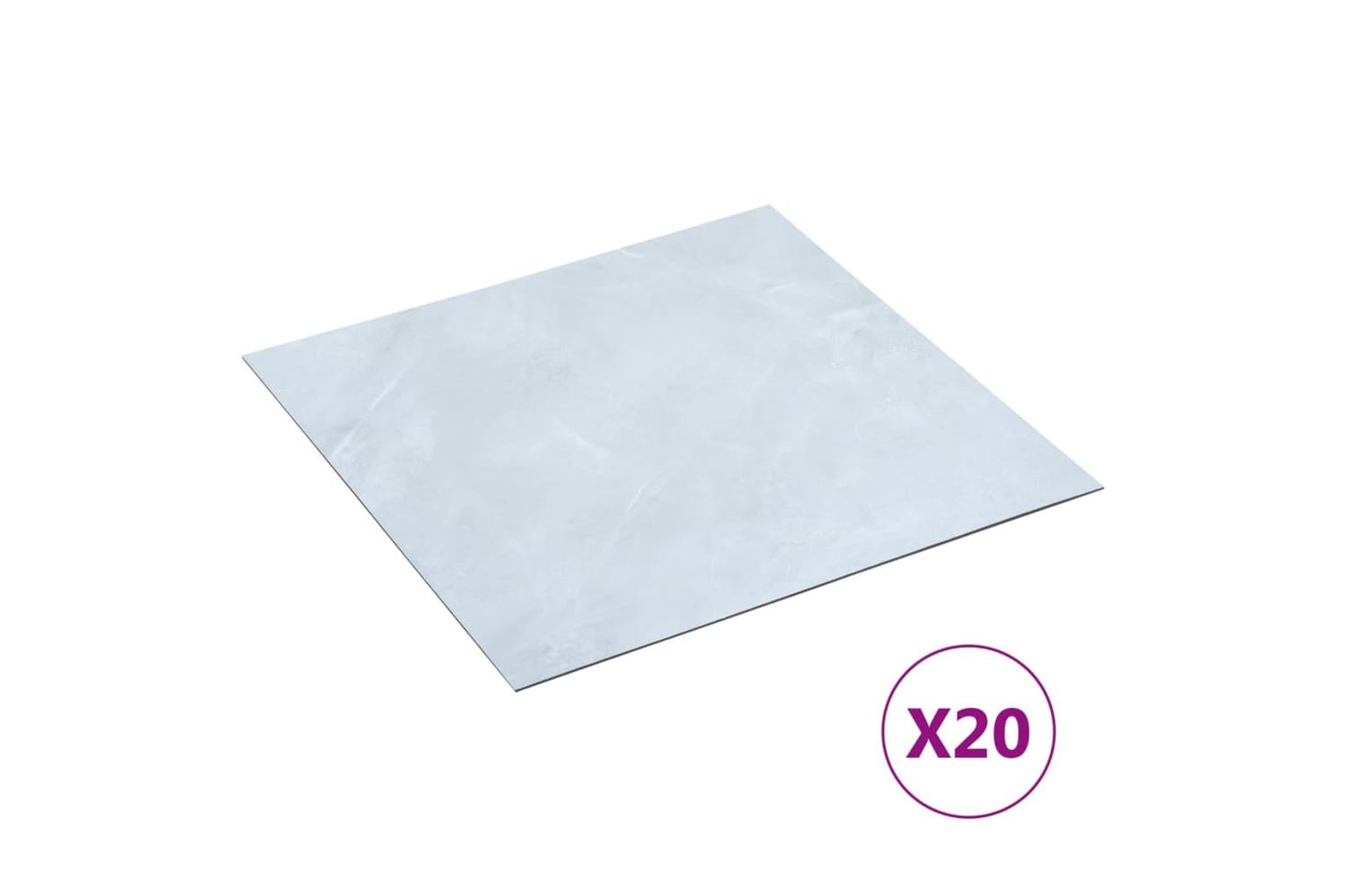 Vidaxl Self-adhesive Flooring Planks 20 Pcs Pvc 1.86 MÂ² White Marble