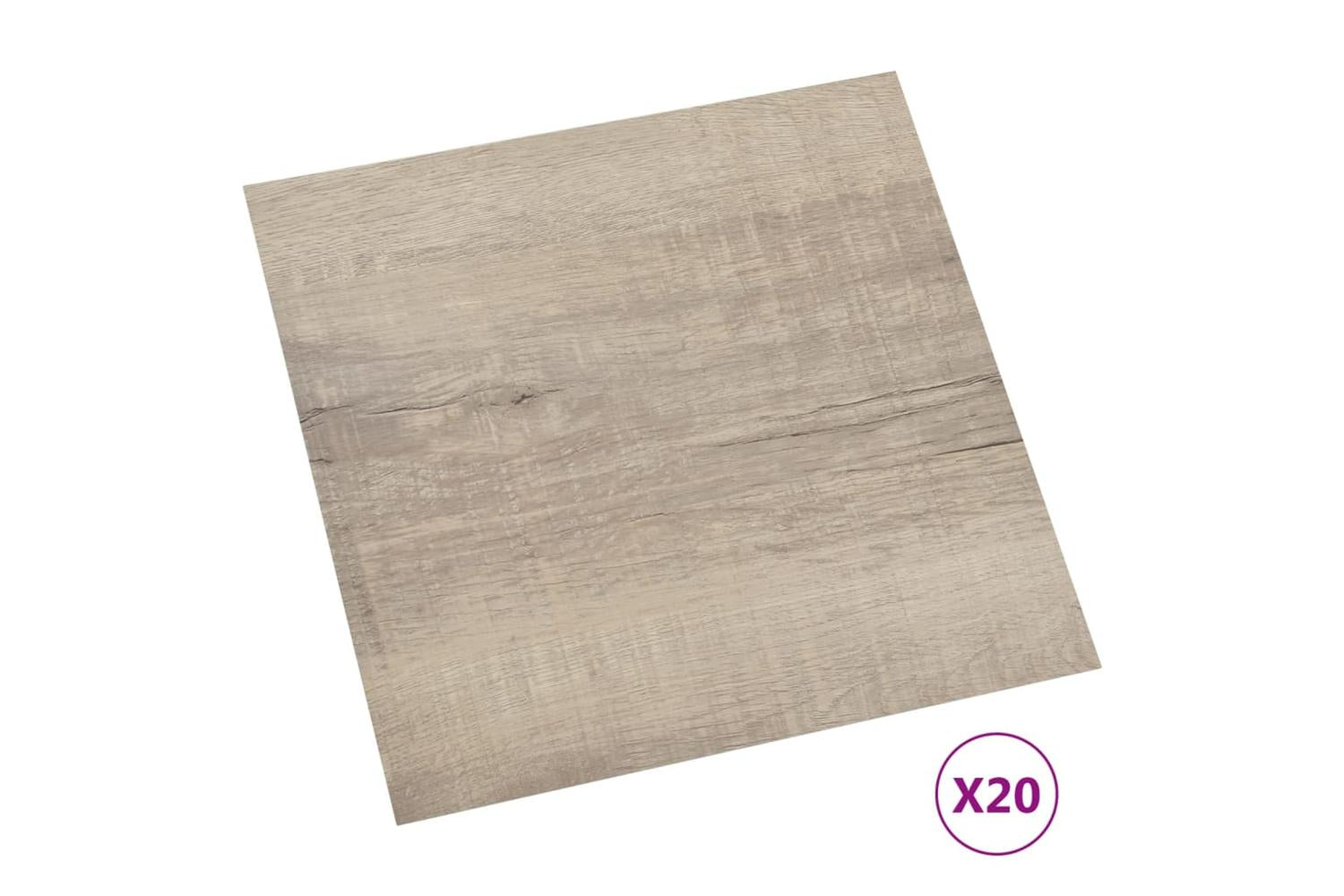 Vidaxl Self-adhesive Flooring Planks 20 Pcs Pvc 1.86 MÂ² Taupe