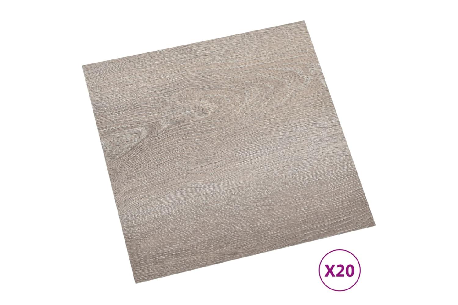Vidaxl Self-adhesive Flooring Planks 20 Pcs Pvc 1.86 MÂ² Taupe