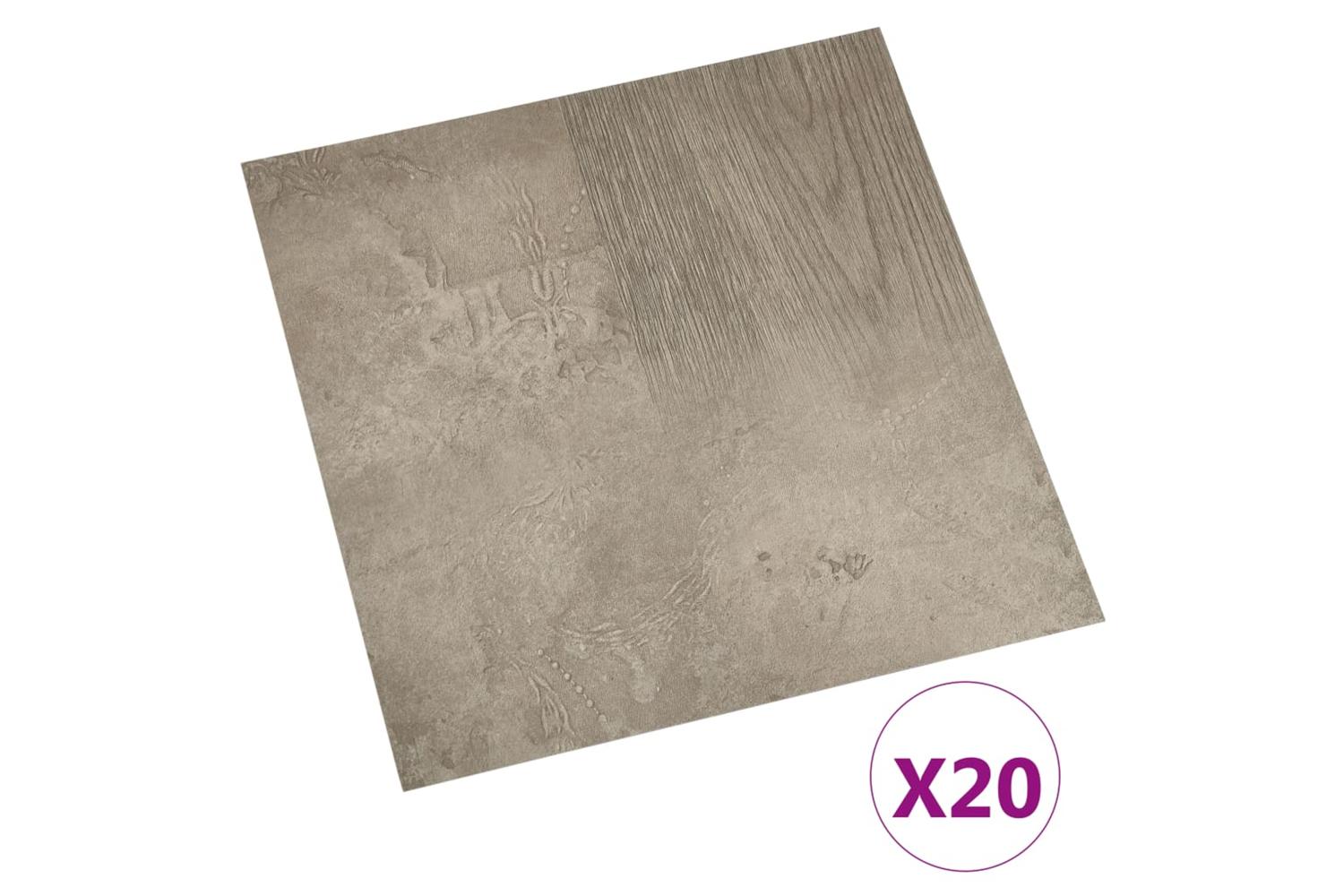 Vidaxl Self-adhesive Flooring Planks 20 Pcs Pvc 1.86 MÂ² Grey