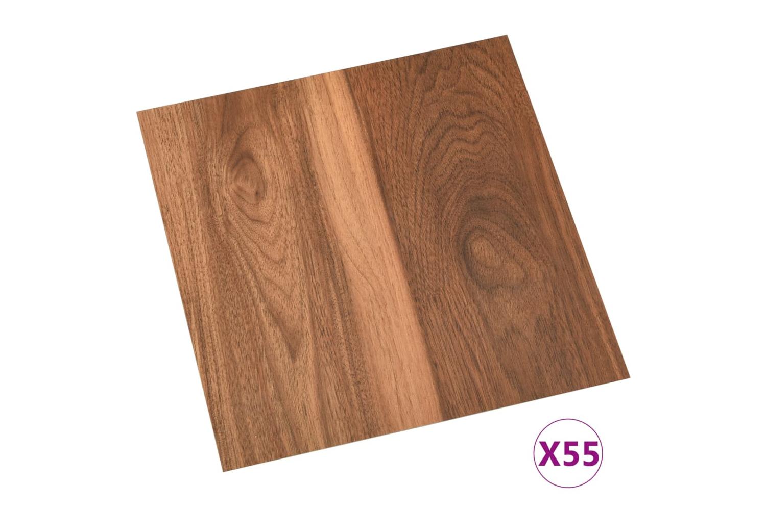 Vidaxl Self-adhesive Flooring Planks 55 Pcs Pvc 5.11 MÂ² Brown