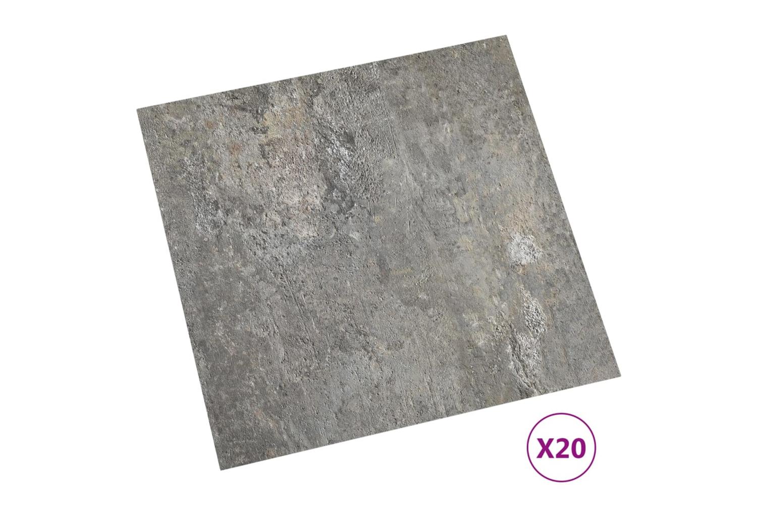 Vidaxl Self-adhesive Flooring Planks 20 Pcs Pvc 1.86 MÂ² Grey