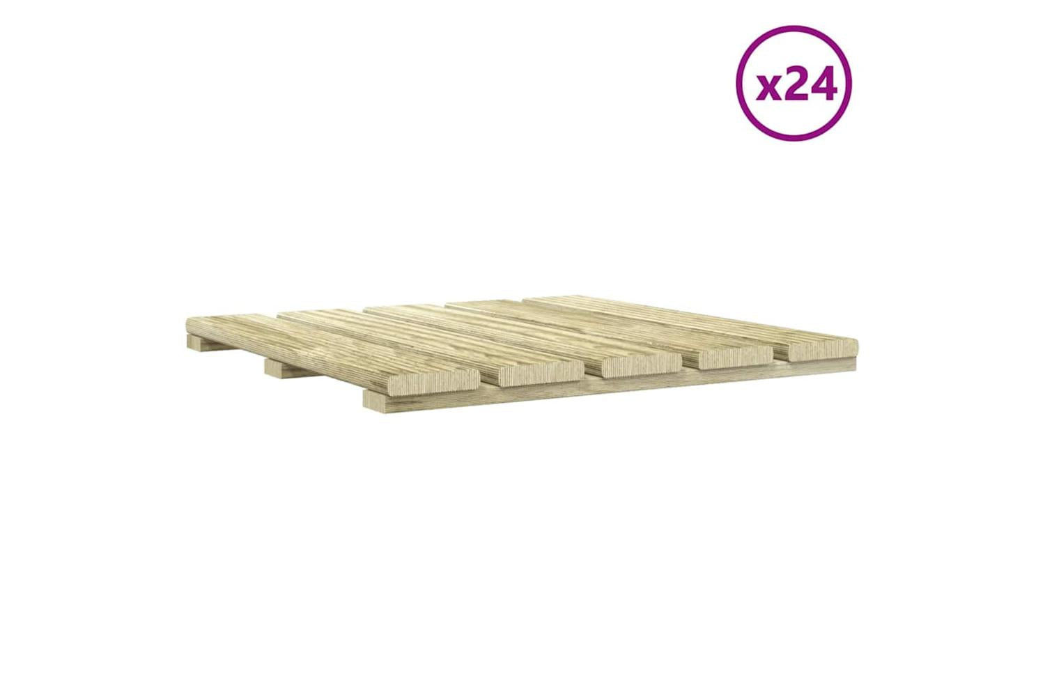 vidaXL 276432 24 Pcs Decking Tiles 50x50cm Wood Green