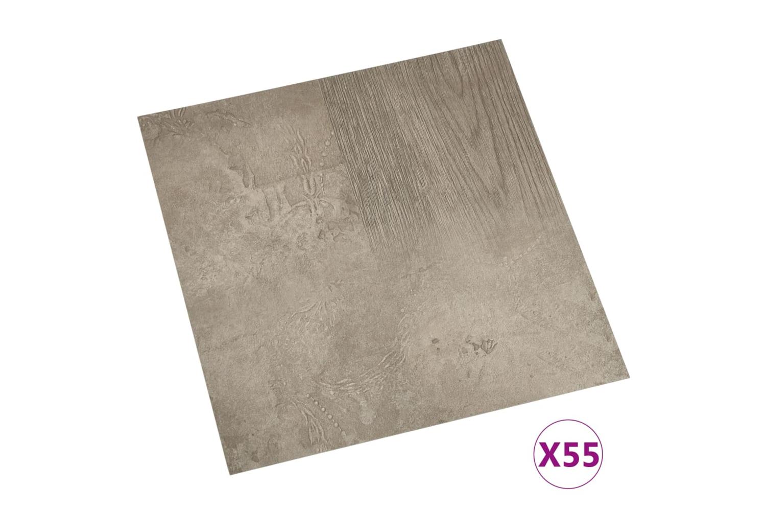 Vidaxl Self-adhesive Flooring Planks 55 Pcs Pvc 5.11 MÂ² Grey