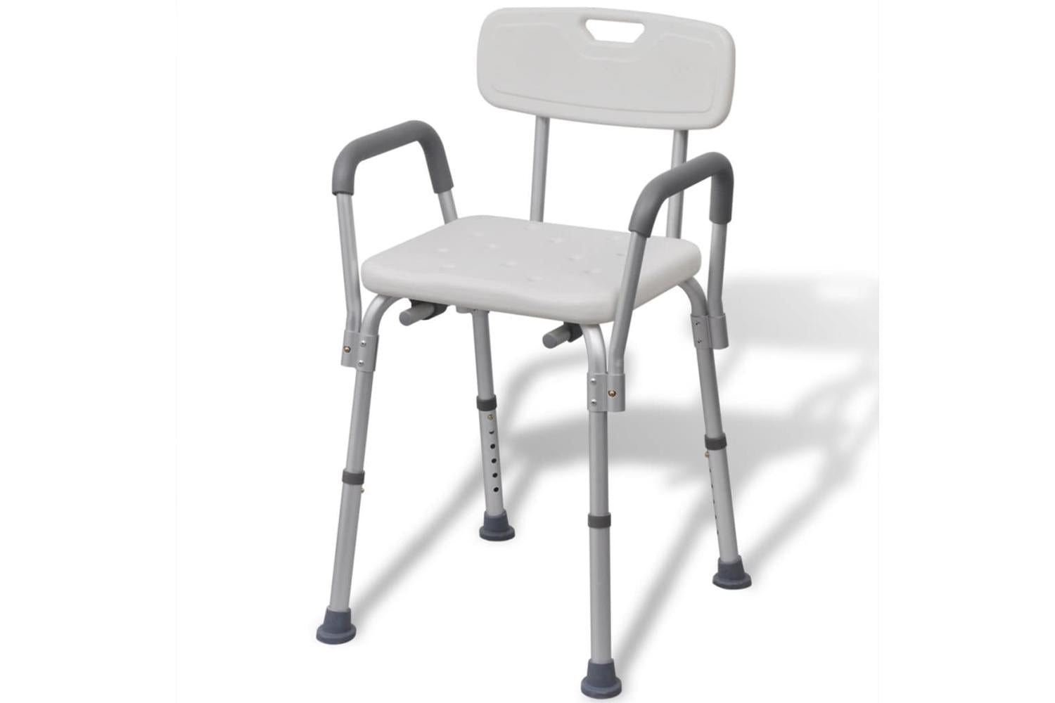 Vidaxl 110129 Shower Chair Aluminium White