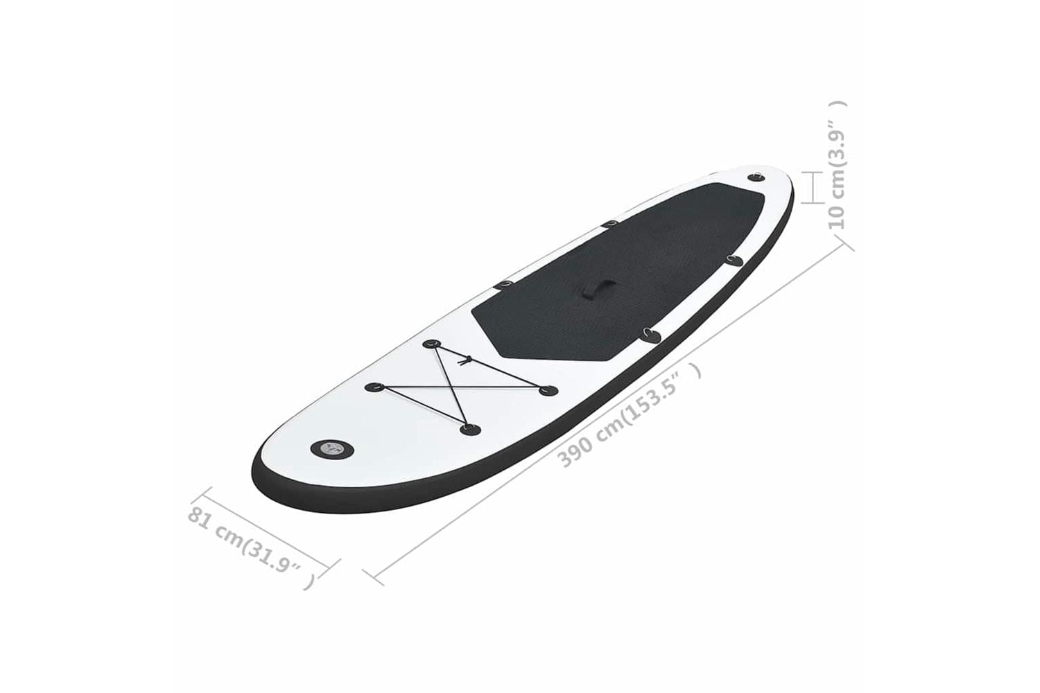 Vidaxl Inflatable Stand Up Paddle Board Set Black And White-9