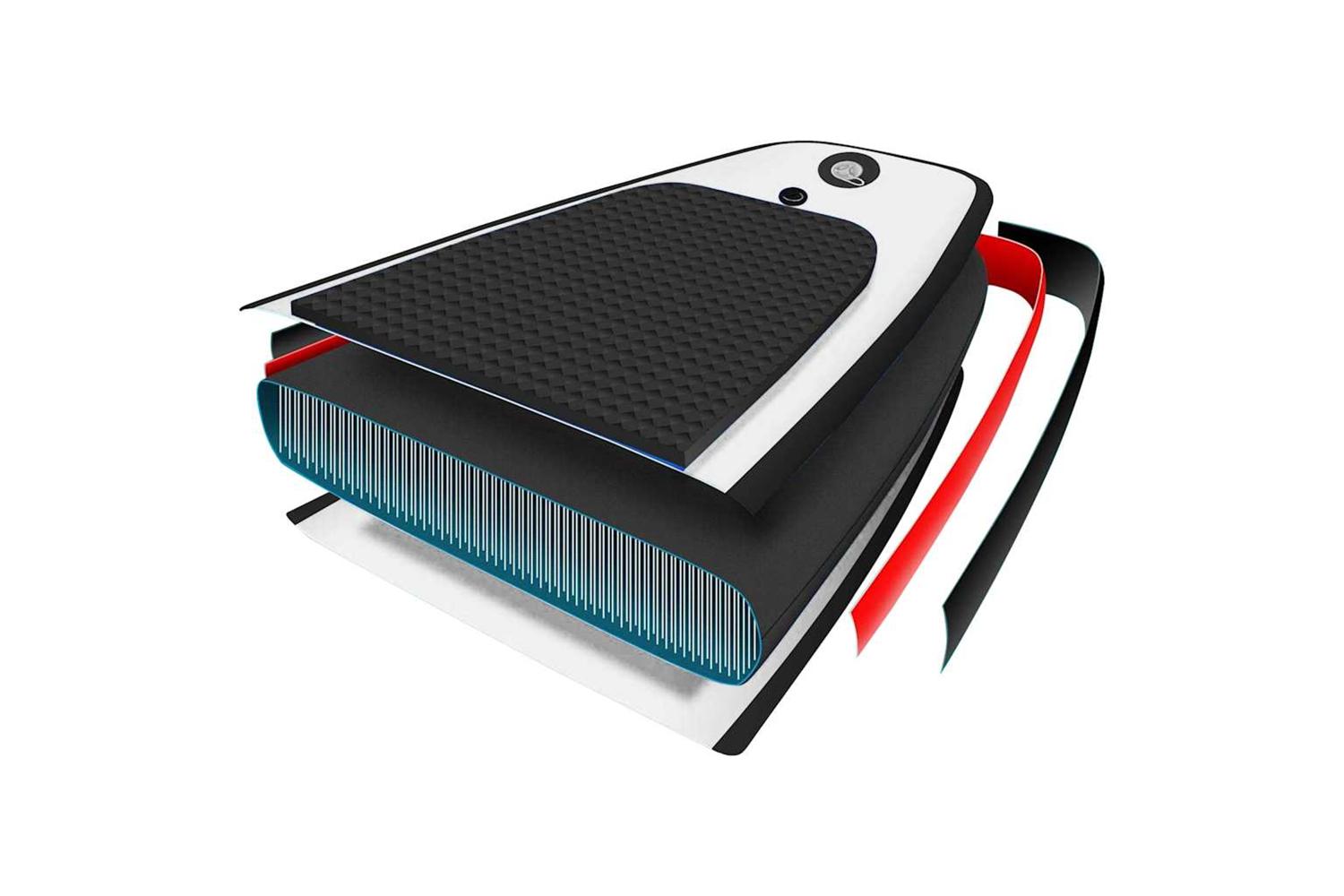 Vidaxl Inflatable Stand Up Paddleboard Set Black And White-6