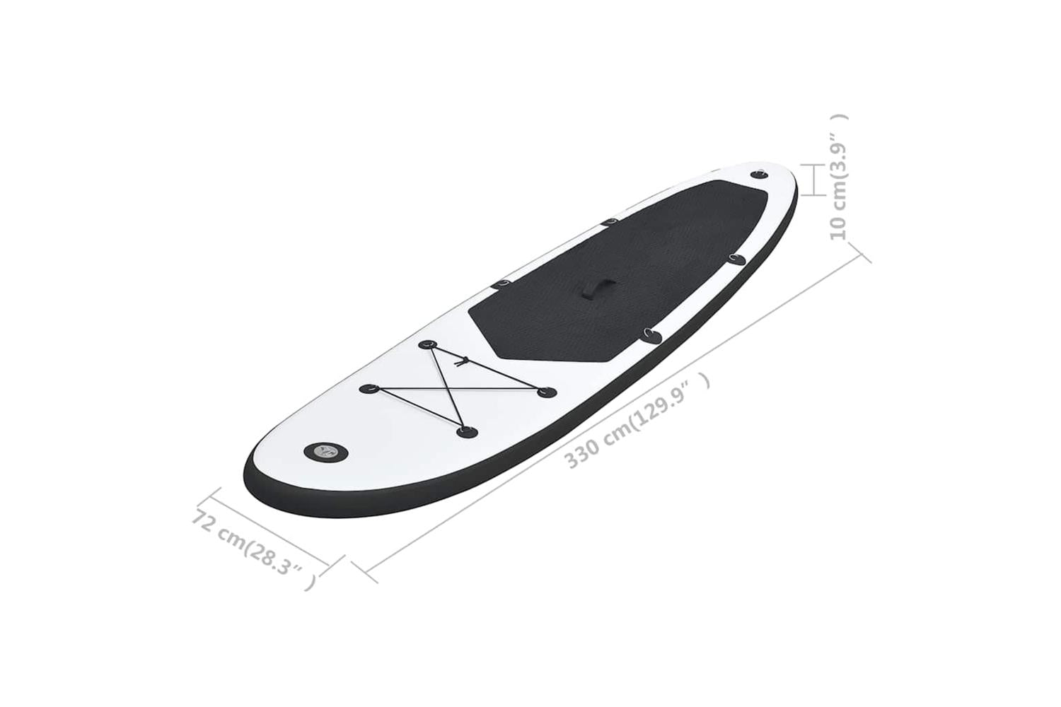 Vidaxl Inflatable Stand Up Paddleboard Set Black And White-9