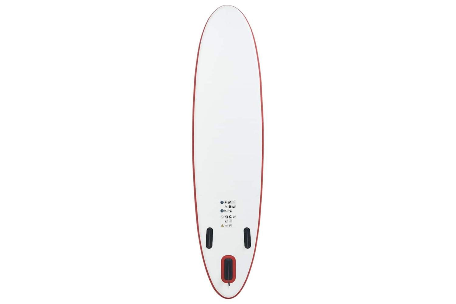 Vidaxl Stand Up Paddle Board Set Sup Surfboard Inflatable Red And White-4