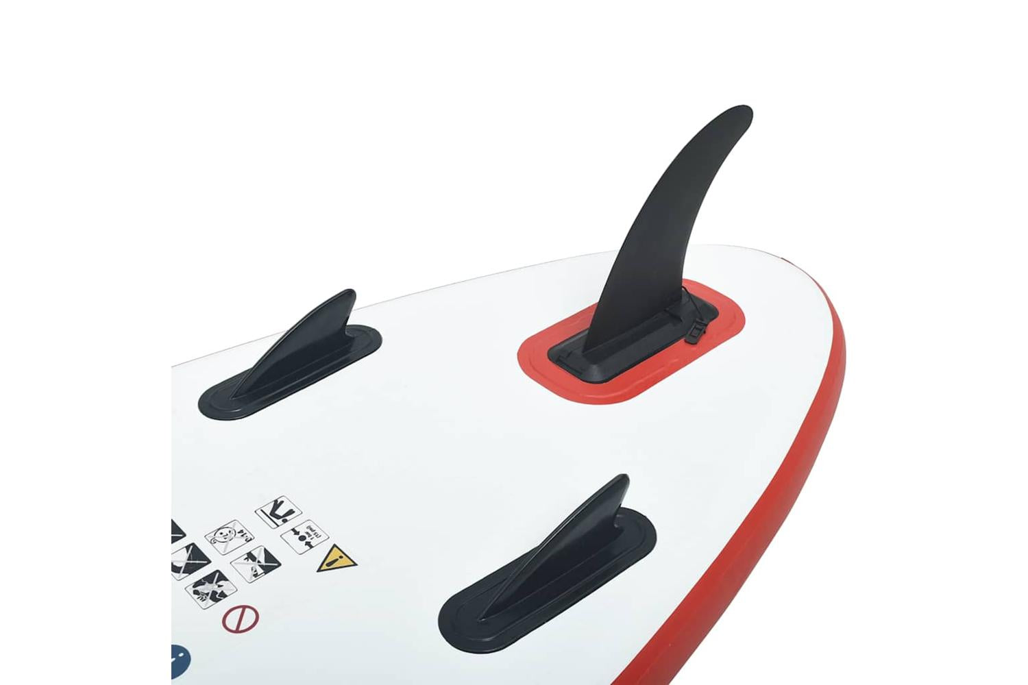 Vidaxl Stand Up Paddle Board Set Sup Surfboard Inflatable Red And White-5