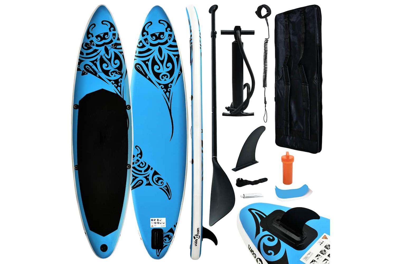Vidaxl Inflatable Stand Up Paddleboard Set 305x76x15 Cm Blue