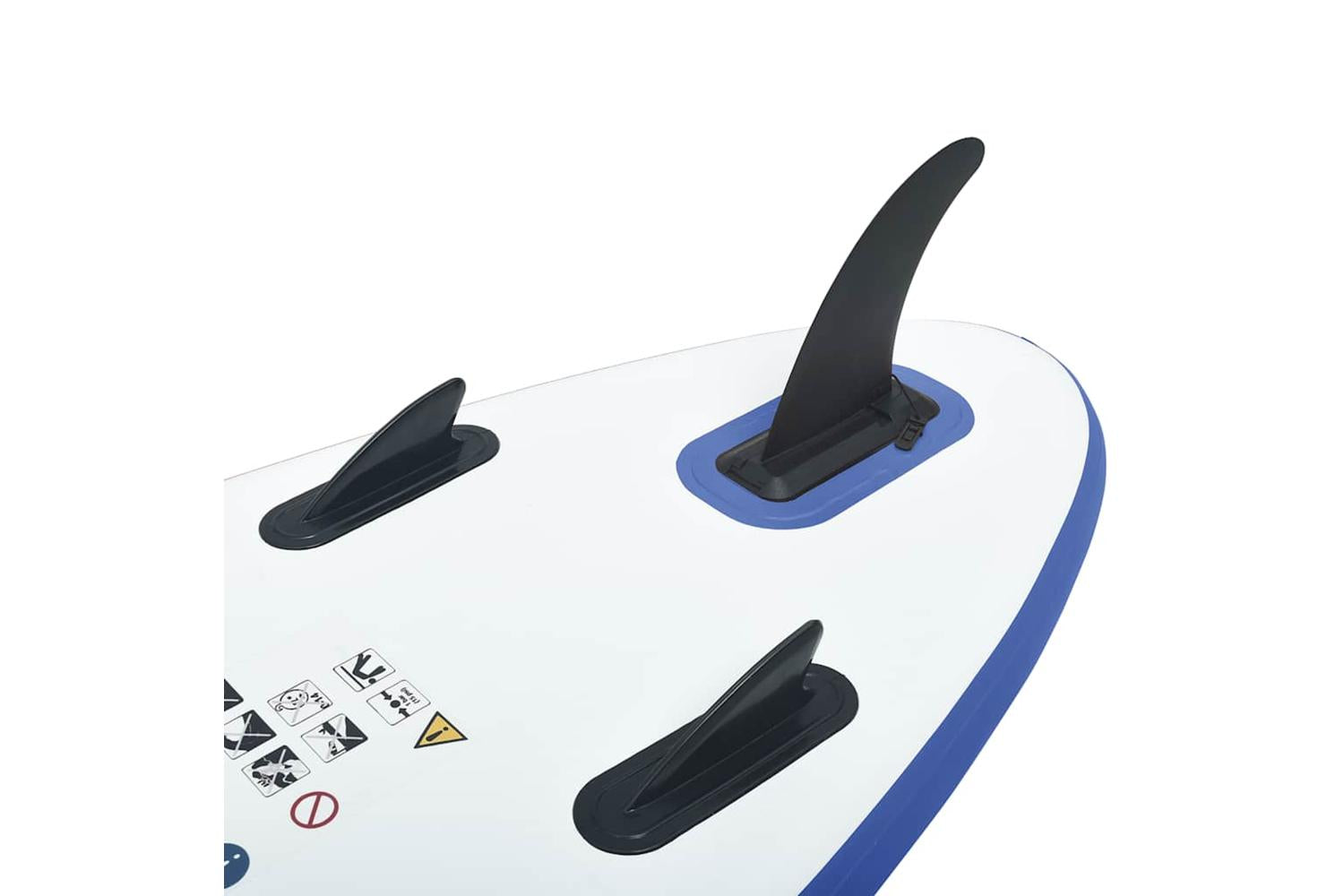Vidaxl Stand Up Paddle Board Set Sup Surfboard Inflatable Blue And White-5