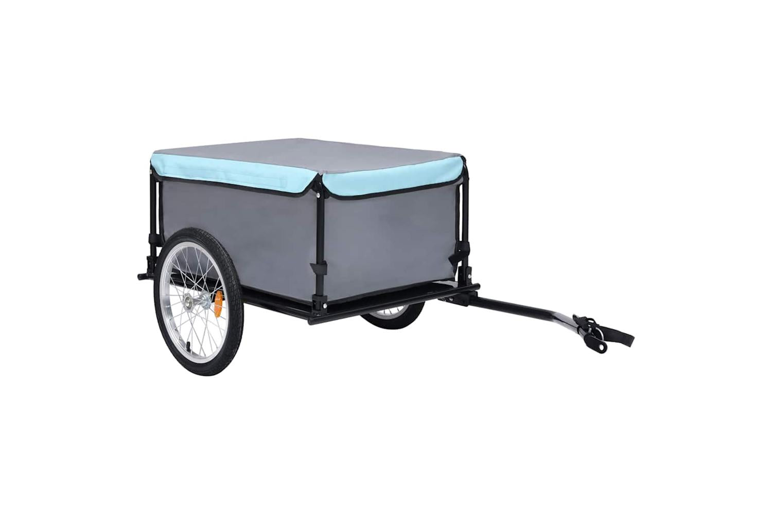 Vidaxl Bike Trailer Black And Blue 65 Kg
