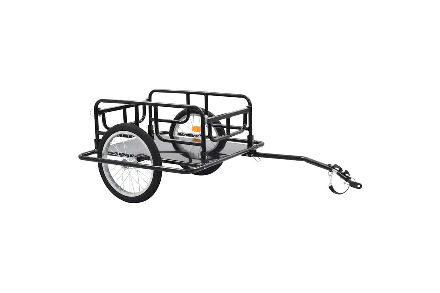 vidaXL Bike Trailer 130x73x48.5cm Steel Black