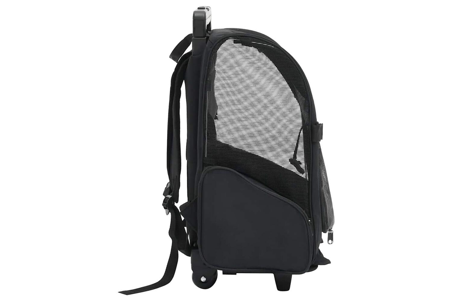 vidaXL Foldable Multipurpose Pet Trolley Black-2