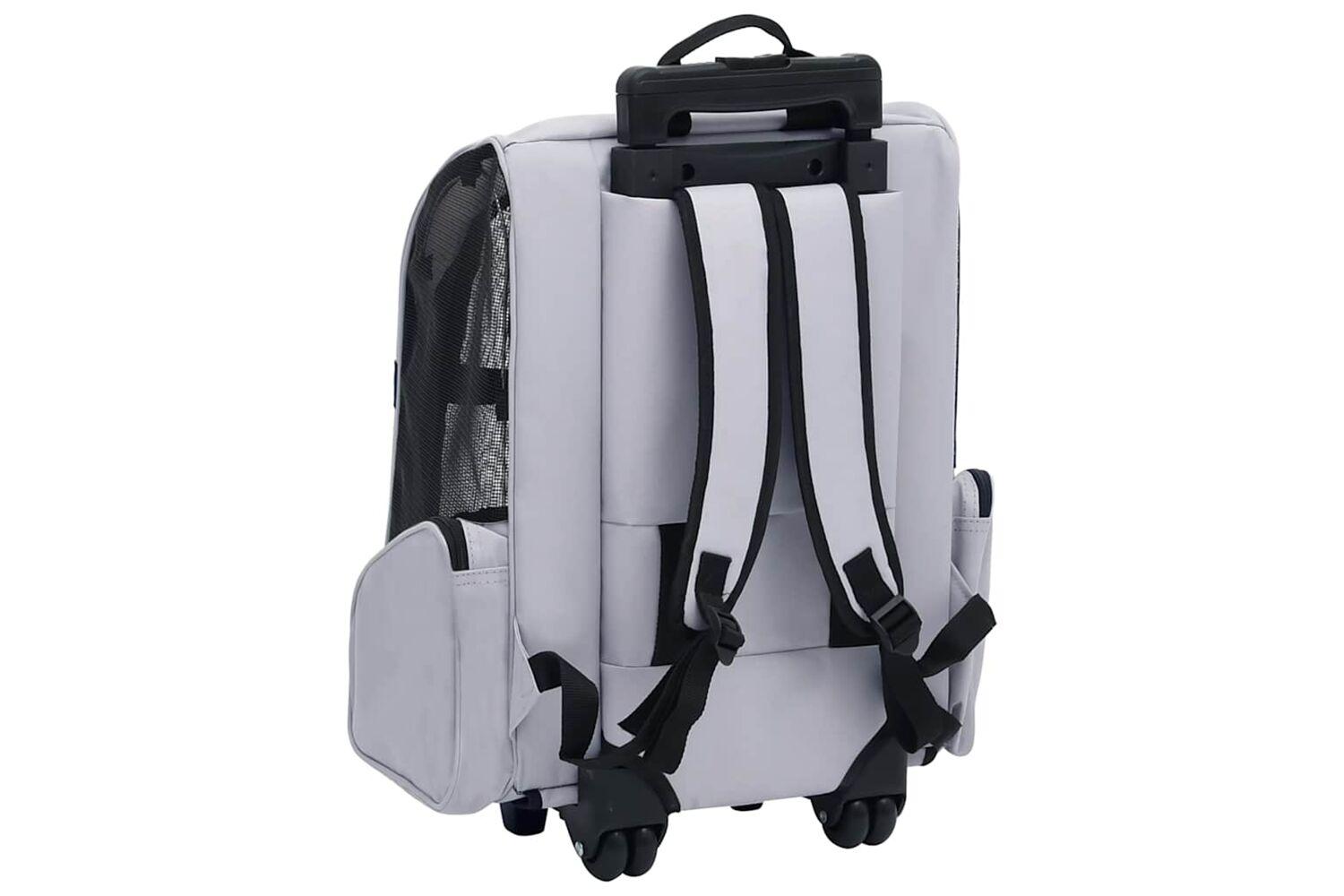 vidaXL Foldable Multipurpose Pet Trolley Grey-3