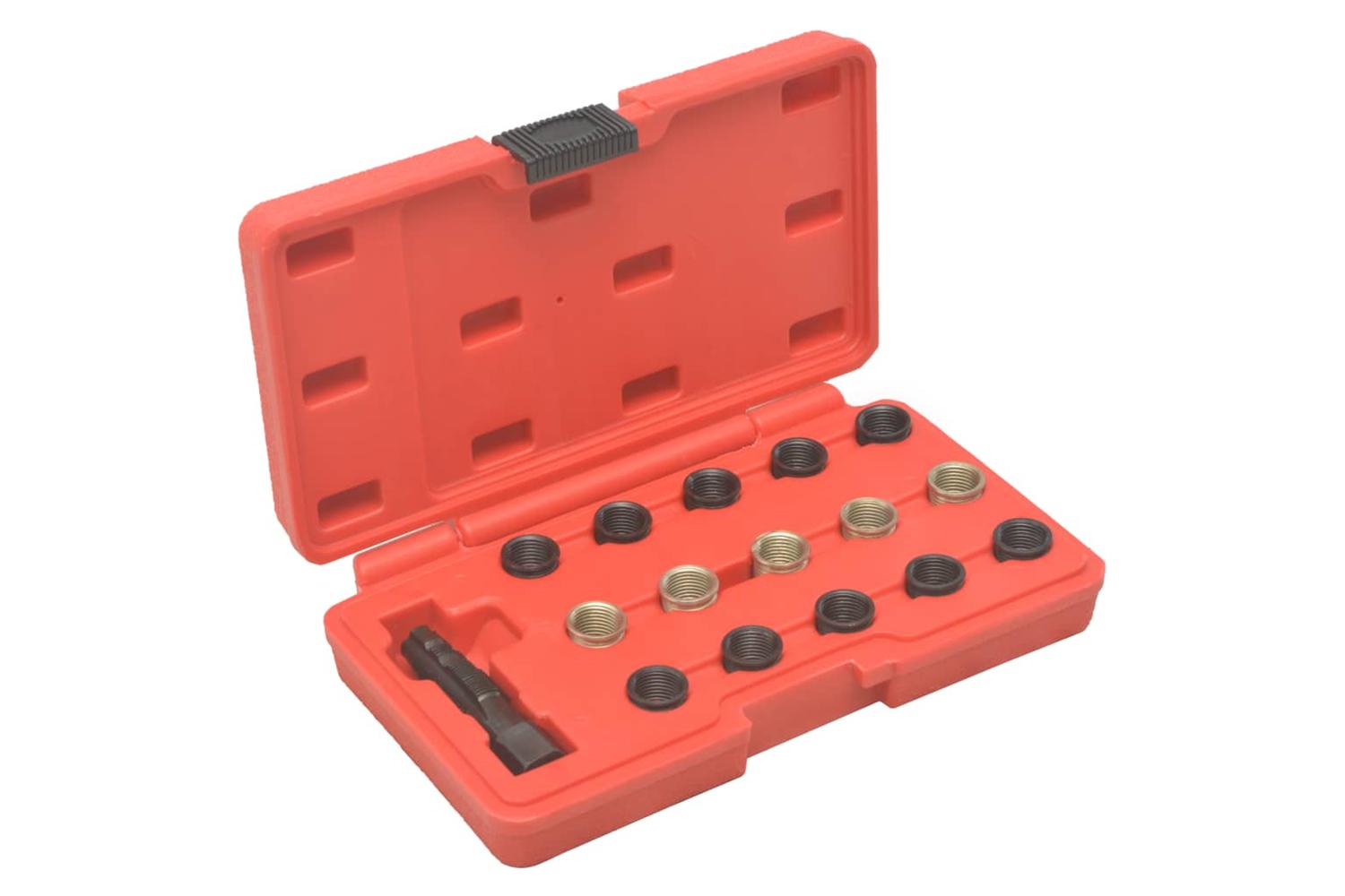 Vidaxl 210508 16 Piece Spark Plug Thread Repair Tool Kit M14x1.25