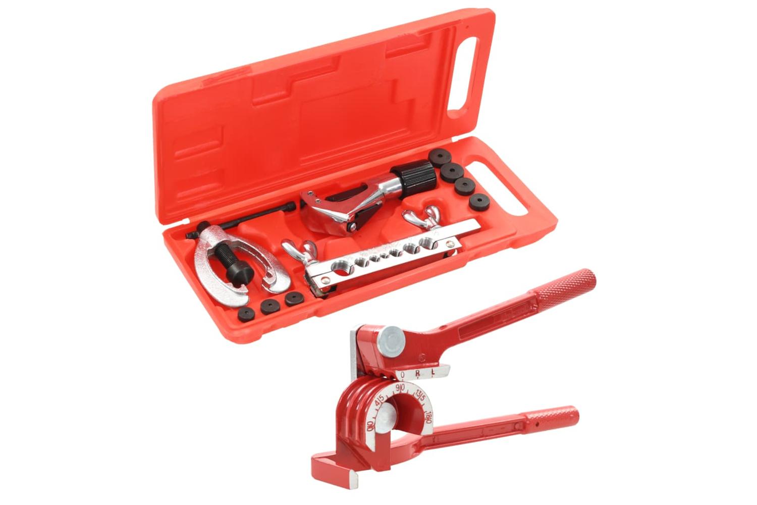 Vidaxl 210201 Flaring Tool Kit Set Tube Bender Pipe Repair With Case