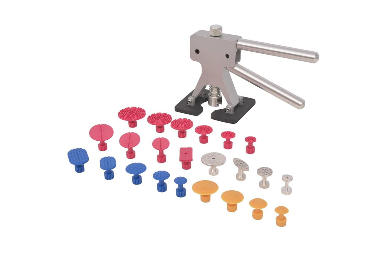 Vidaxl 210403 24 Piece Paintless Dent Repair Dent Lifter Set Stainless Steel
