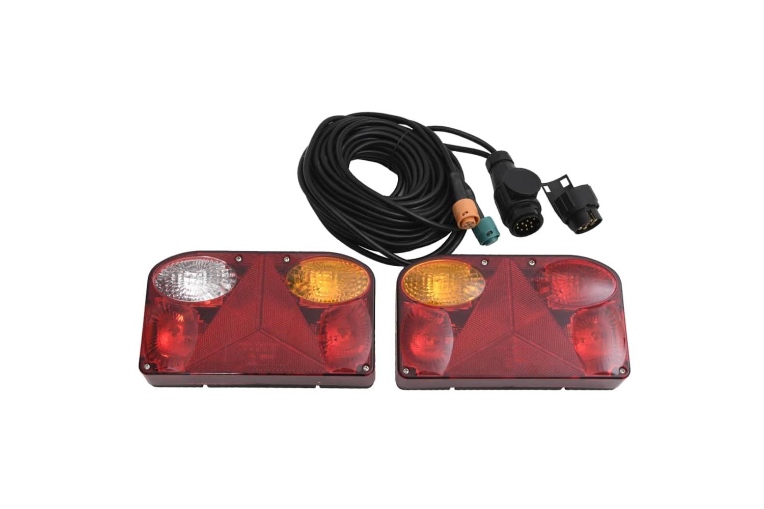 vidaXL 152898 Trailer Lights 2 Pcs Red 23x6x13cm 12v Classic Bulb