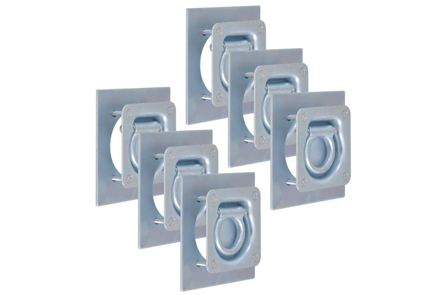 Vidaxl 142672 Lashing Rings For Trailer 6 Pcs Galvanised Steel 2000 Kg