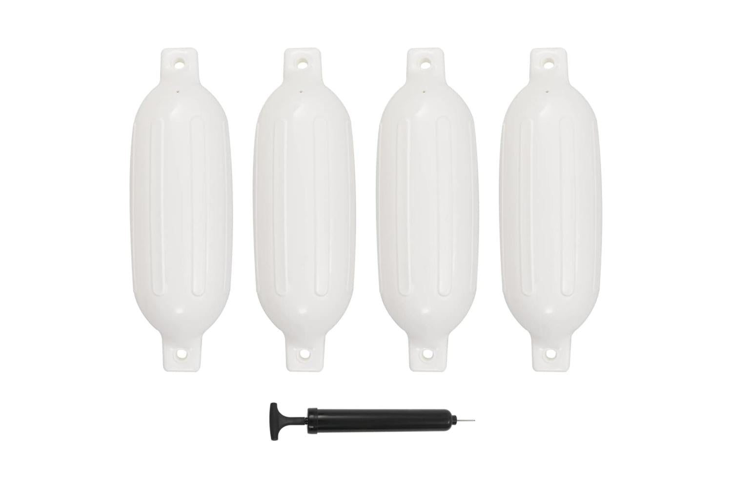 Vidaxl Boat Fenders 4 Pcs White 58.5x16.5 Cm Pvc