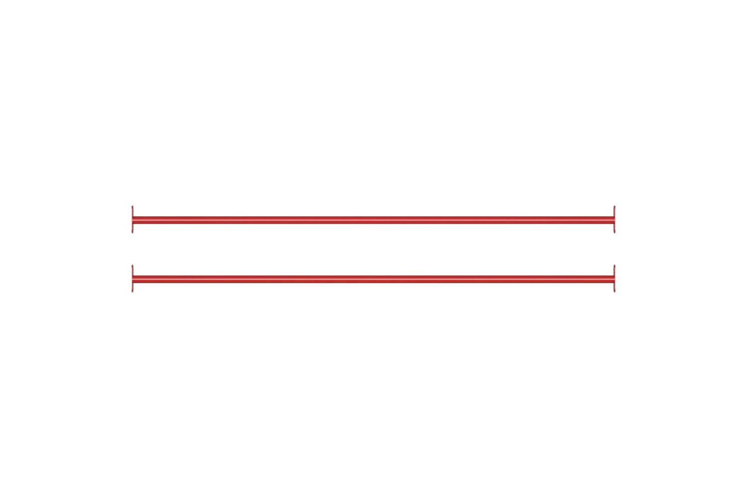 vidaXL 93199 Turning Bars 2 Pcs 125cm Steel Red