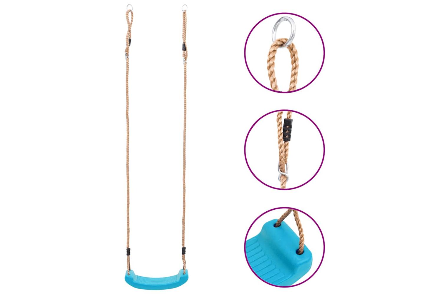 Vidaxl Swing Seat For Children Light Blue