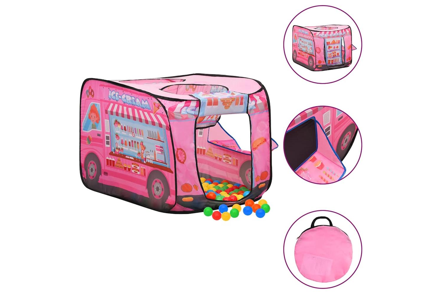 vidaXL 3107751 Children Play Tent With 250 Balls Pink 70x112x70cm
