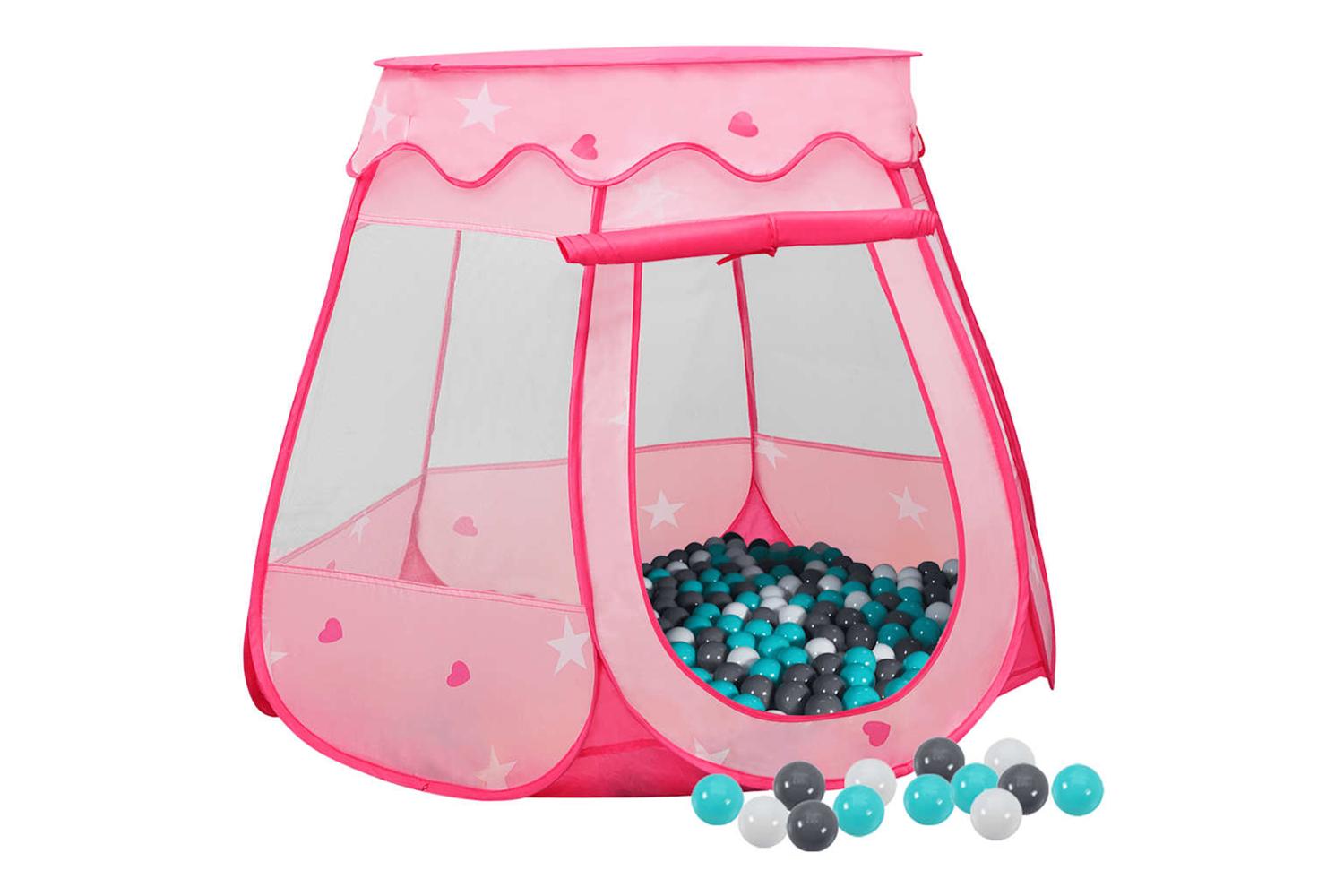 vidaXL 3107725 Children Play Tent With 250 Balls Pink 102x102x82cm