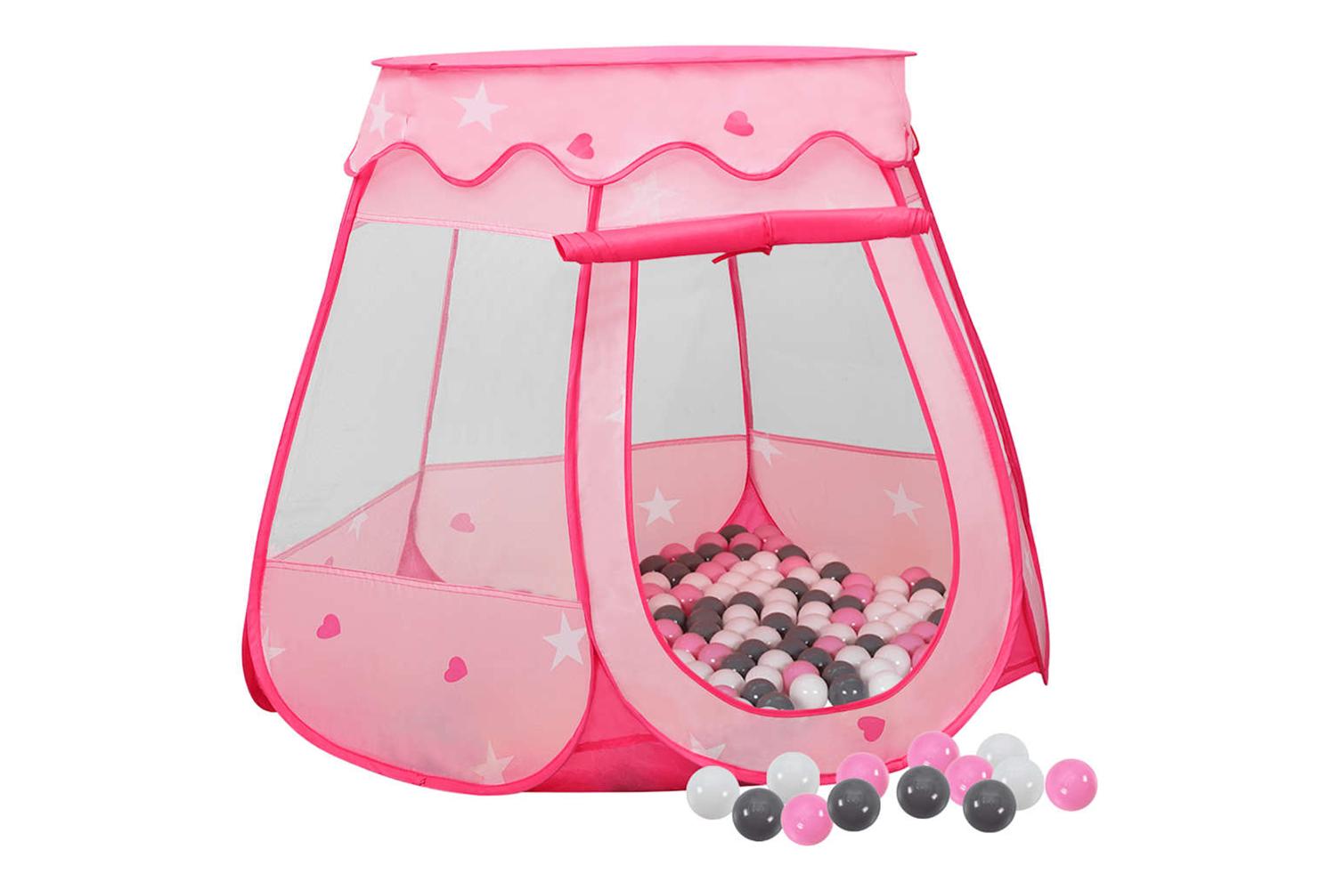 vidaXL 3107726 Children Play Tent With 250 Balls Pink 102x102x82cm