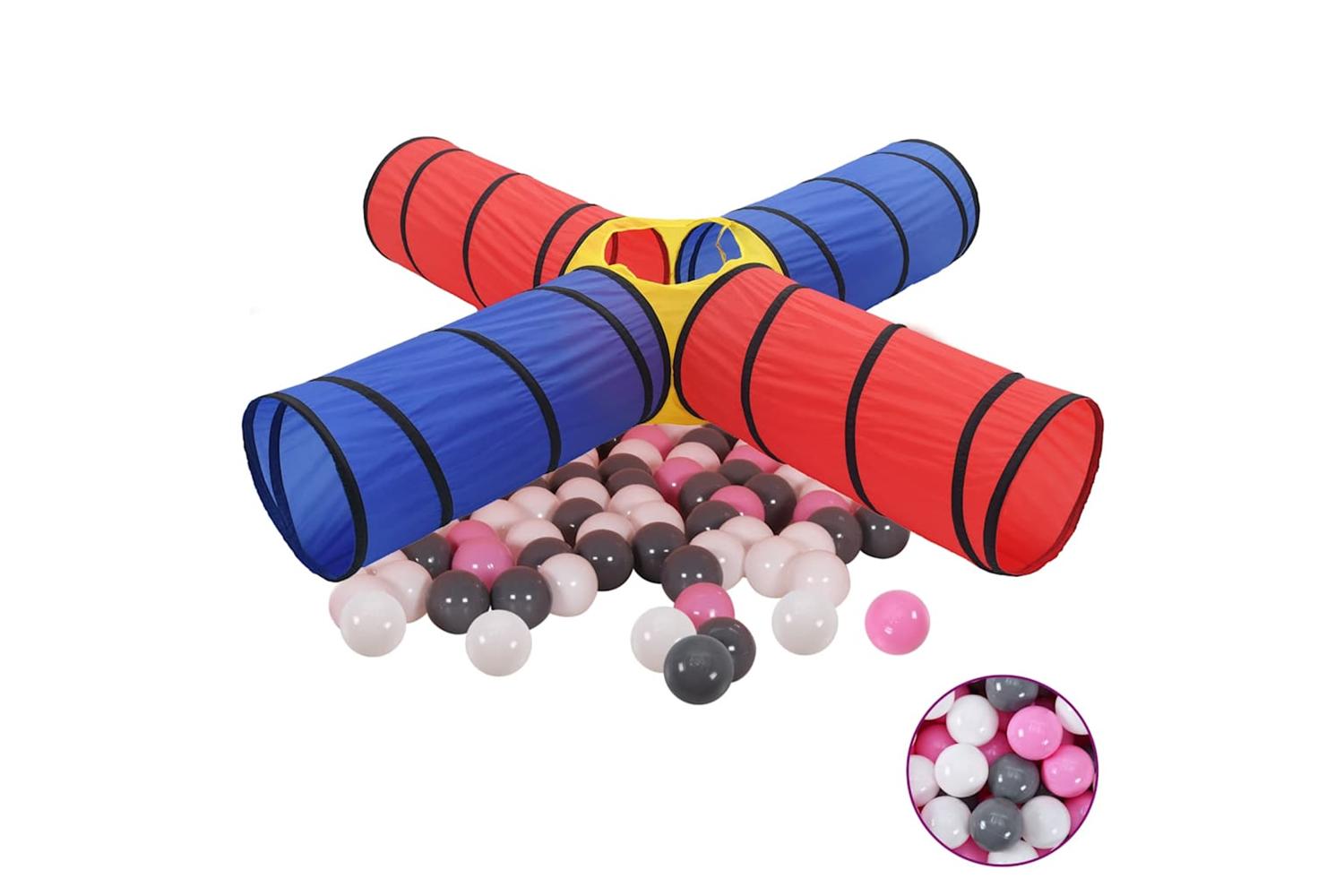 Vidaxl 3107711 Children Play Tunnel With 250 Balls Multicolour