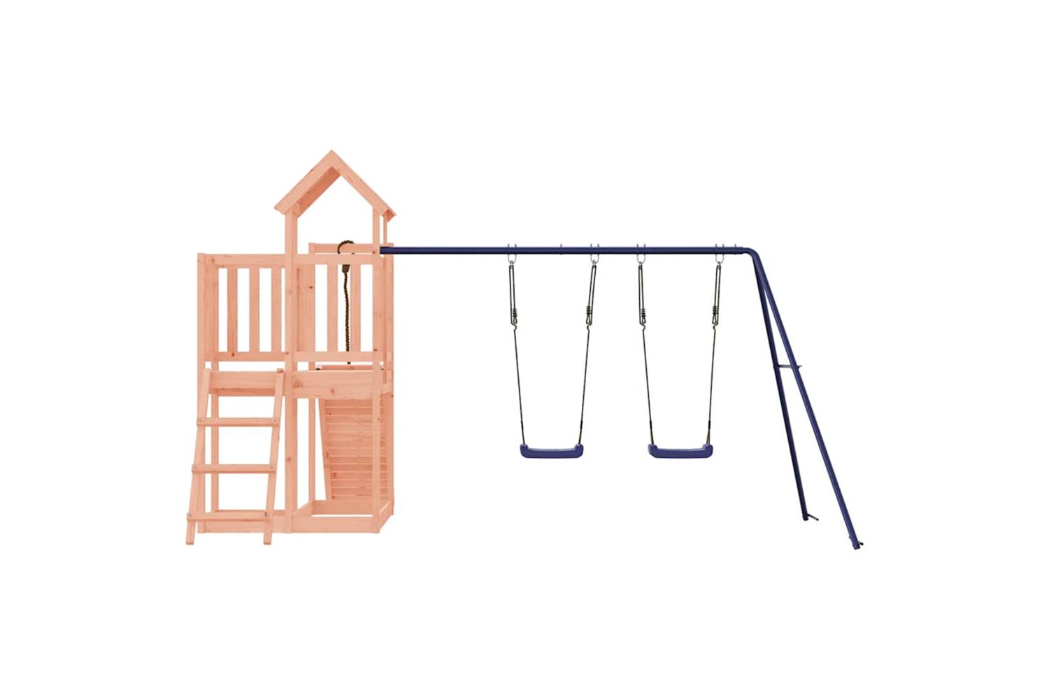 Vidaxl 3155838 Playhouse With Climbing Wall Swings Solid Wood Douglas-7