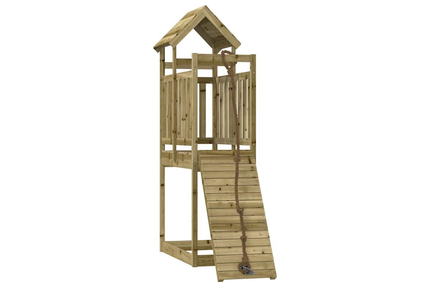 Vidaxl 3155965 Playhouse With Climbing Wall Impregnated Wood Pine