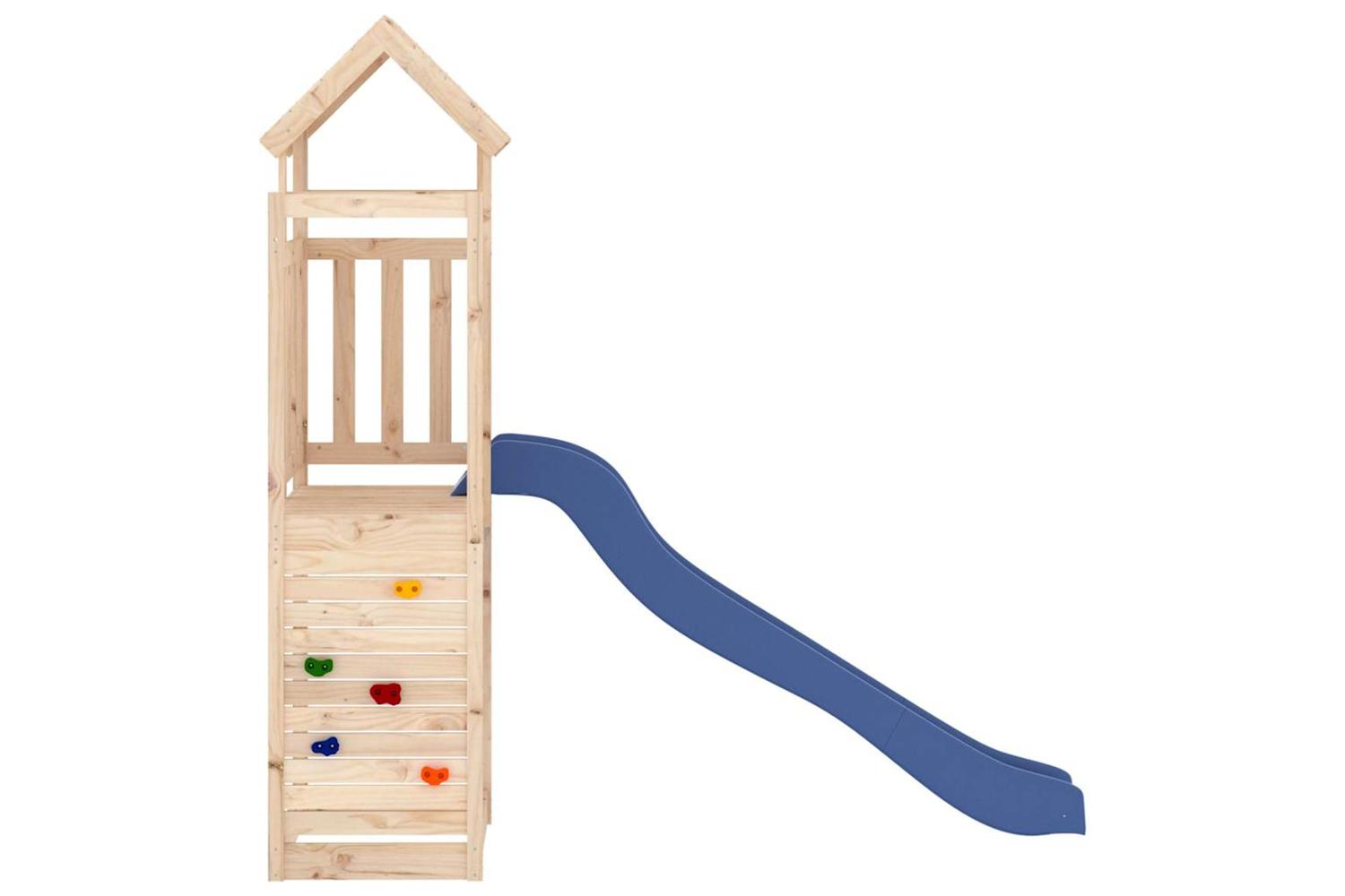 Vidaxl 3155900 Playhouse With Slide Rockwall Solid Wood Pine-4