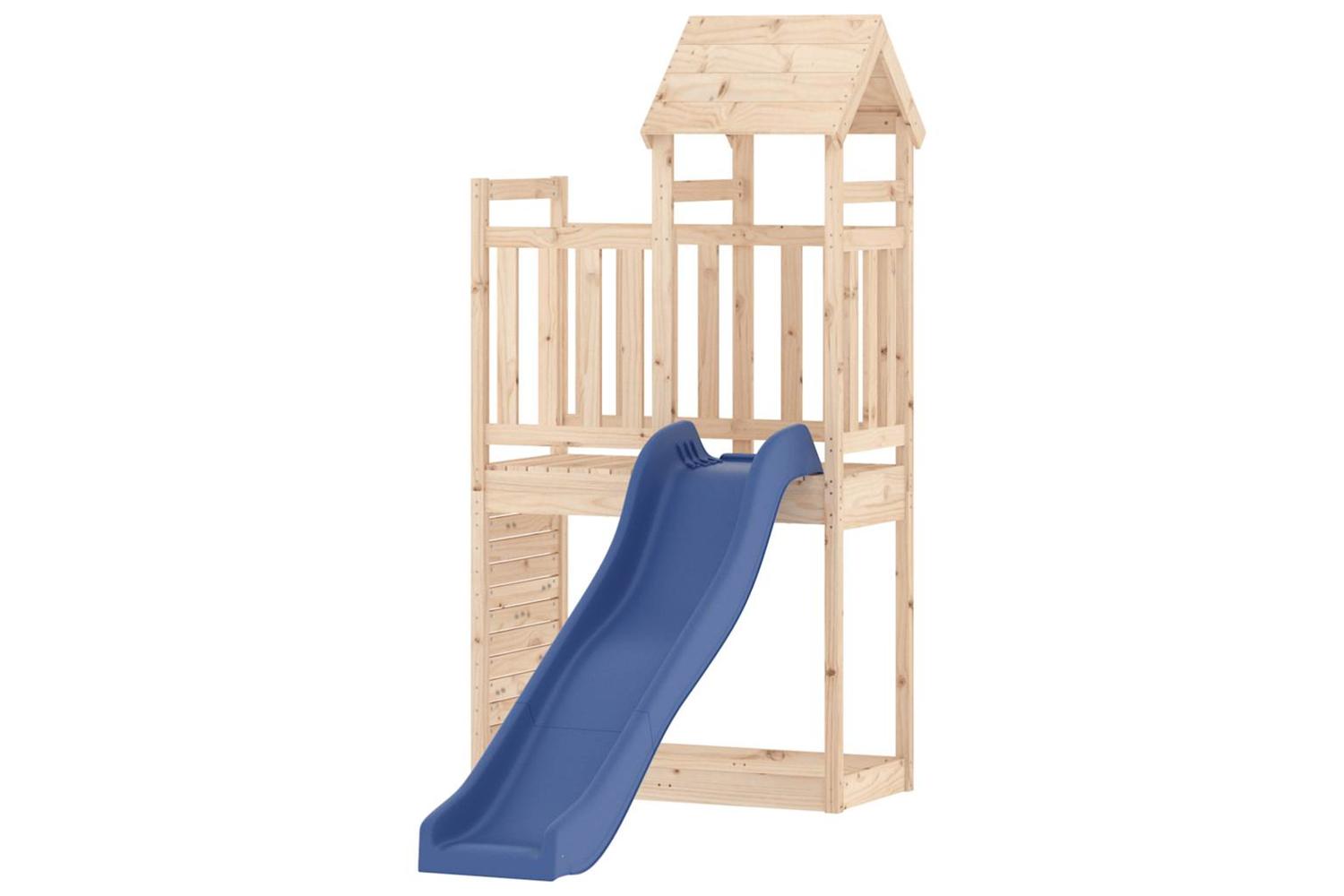 Vidaxl 3155900 Playhouse With Slide Rockwall Solid Wood Pine-7