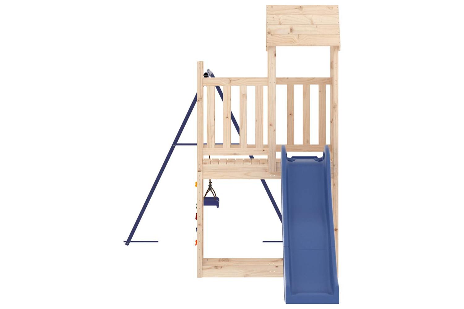 Vidaxl 3155903 Playhouse With Slide Swing Solid Wood Pine