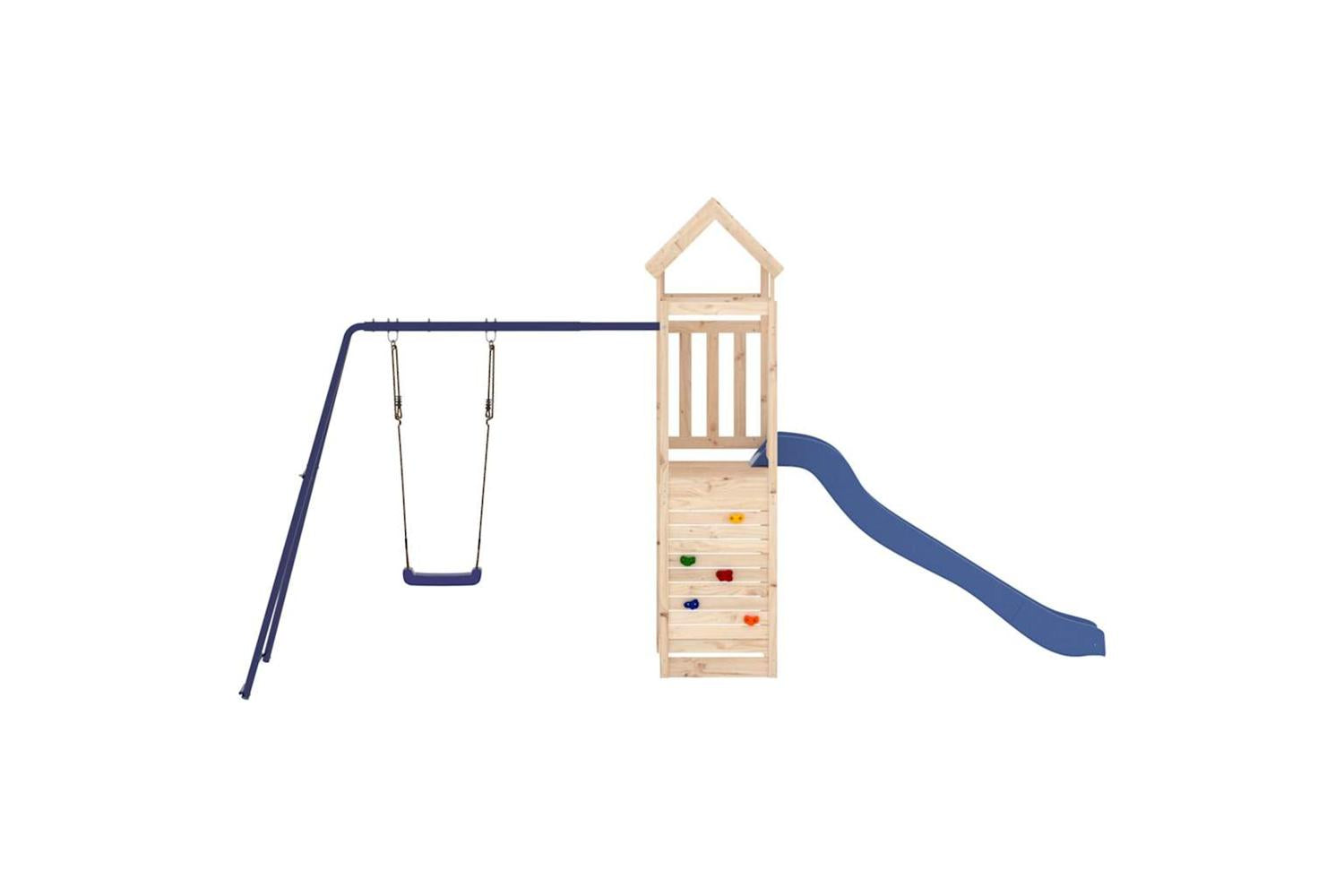 Vidaxl 3155903 Playhouse With Slide Swing Solid Wood Pine-4