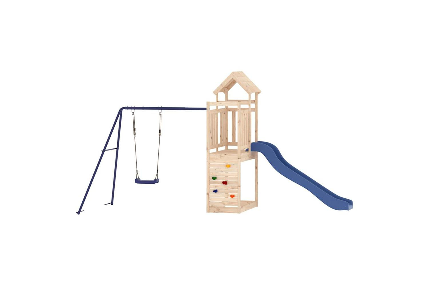 Vidaxl 3155903 Playhouse With Slide Swing Solid Wood Pine-5
