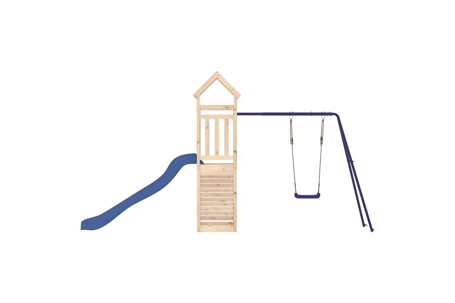 Vidaxl 3155903 Playhouse With Slide Swing Solid Wood Pine-6