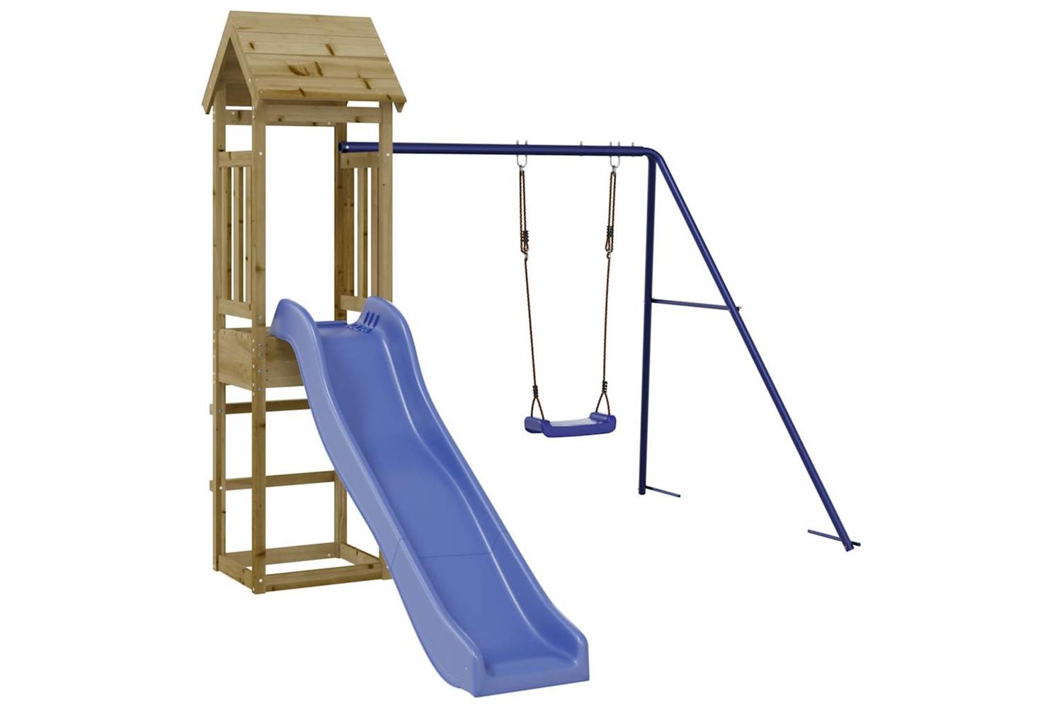 Vidaxl 3155821 Playhouse With Slide Swing Impregnated Wood Pine