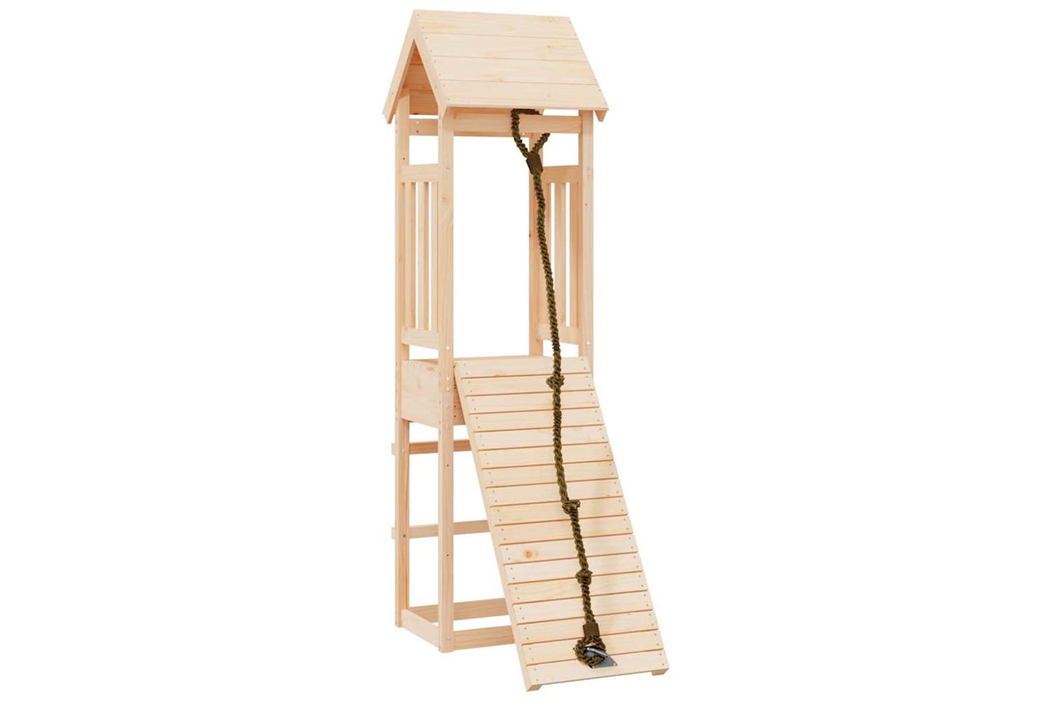 Vidaxl 3155810 Playhouse With Climbing Wall Solid Wood Pine