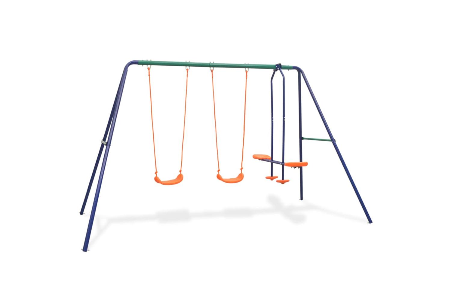Vidaxl 91358 Swing Set With 4 Seats Orange