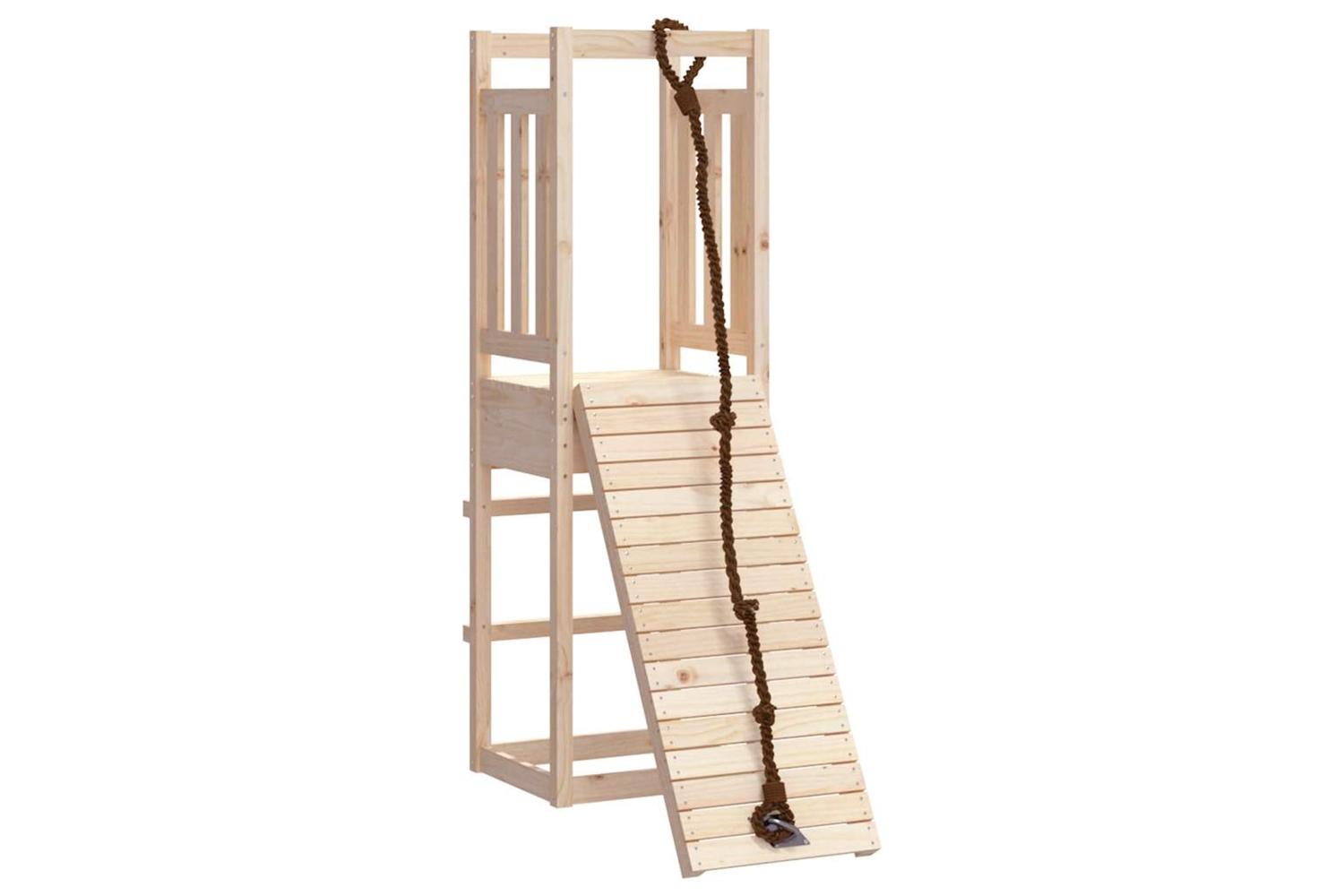 Vidaxl 3155945 Playhouse With Climbing Wall Solid Wood Pine