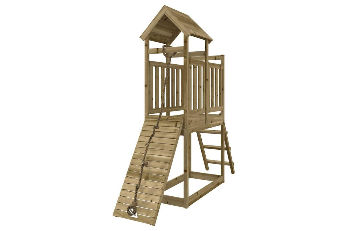 Vidaxl 3155869 Playhouse With Climbing Wall Impregnated Wood Pine-3