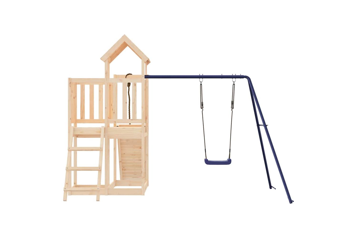 Vidaxl 3155834 Playhouse With Climbing Wall Swing Solid Wood Pine-7