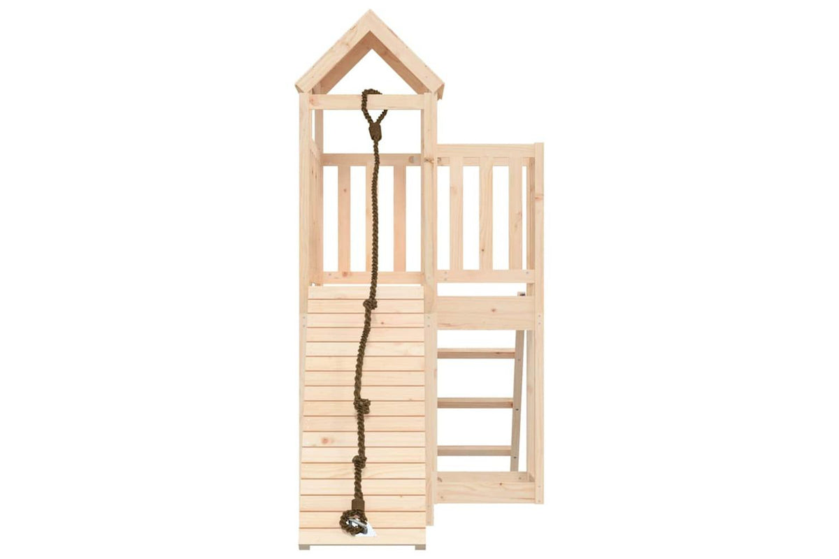 Vidaxl 3155831 Playhouse With Climbing Wall Solid Wood Pine-4