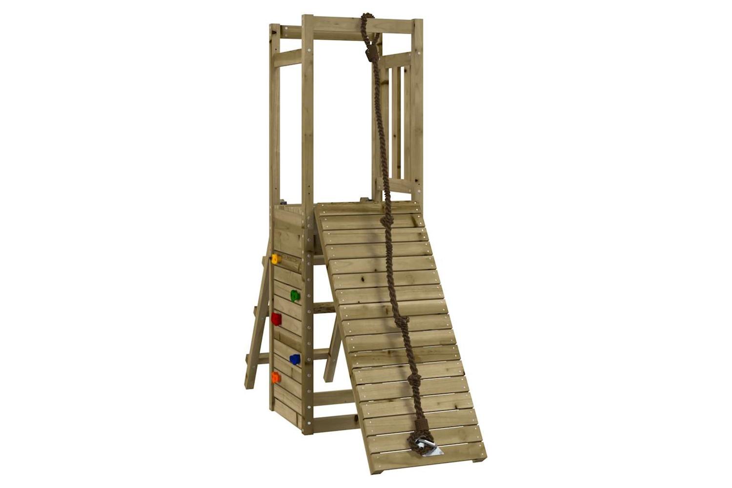 Vidaxl 3155917 Playhouse With Climbing Wall Impregnated Wood Pine-2