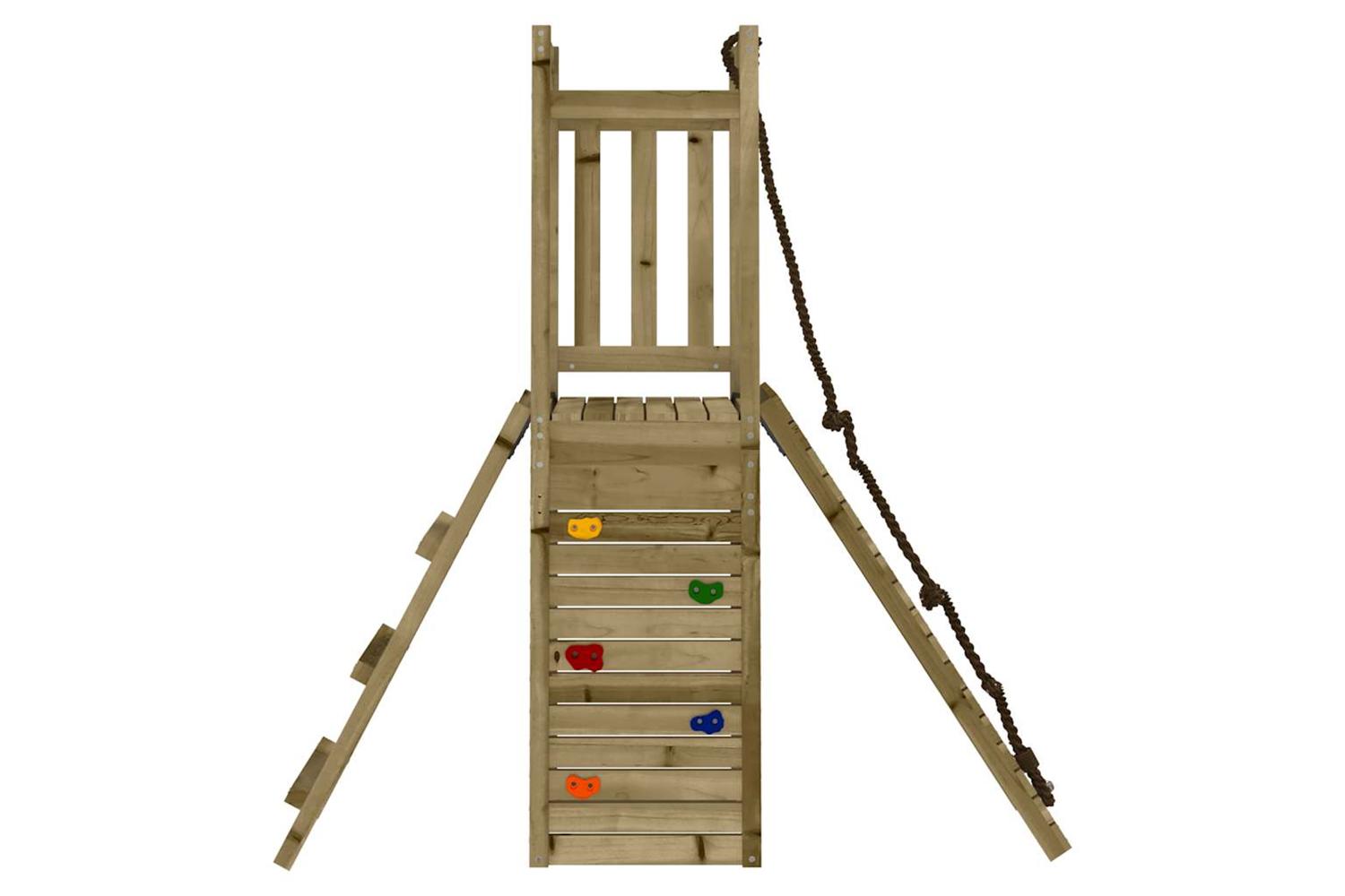 Vidaxl 3155917 Playhouse With Climbing Wall Impregnated Wood Pine-3