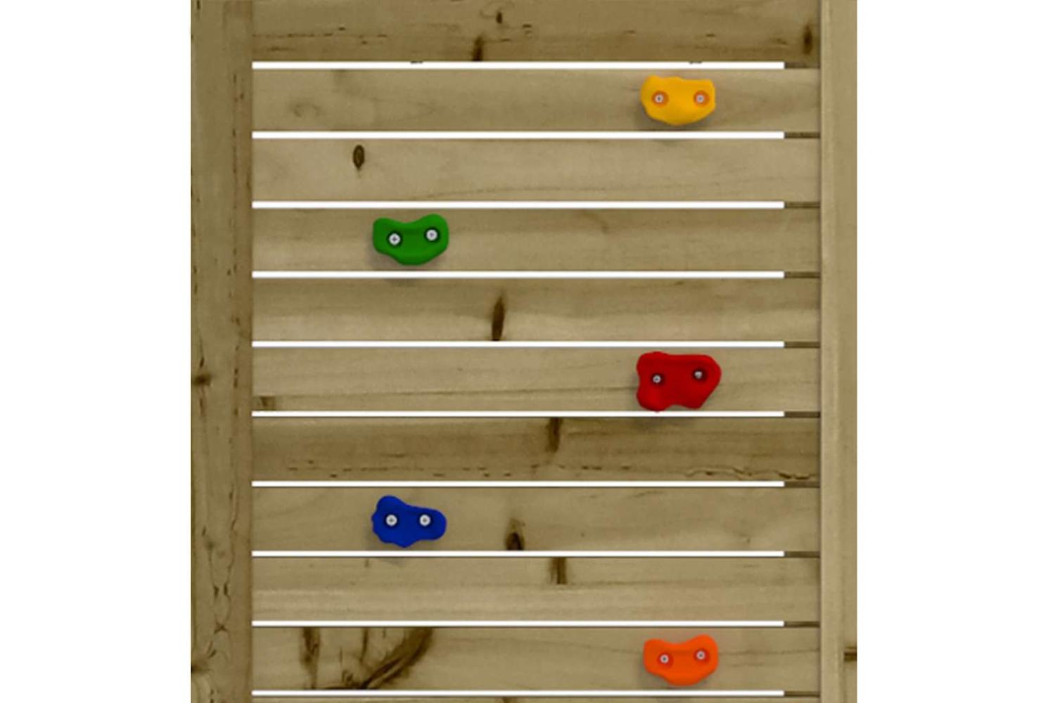 Vidaxl 3155923 Playhouse With Swings Climbing Wall Impregnated Wood Pine-10